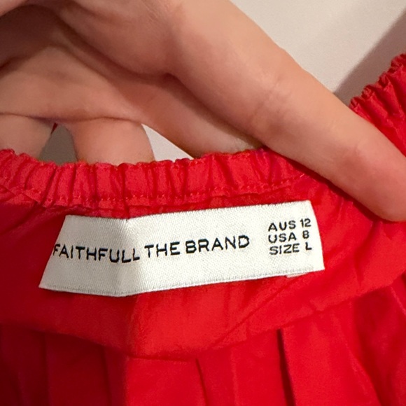 Faithfull the Brand Tamerici Top in Cherry - Picture 2 of 4